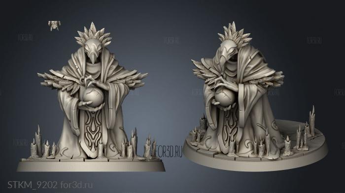 Feather Folk cleric stl model for CNC