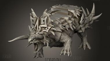 Наследственный повелитель куатлей на торозавре 3d stl модель для ЧПУ