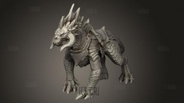 Монстр Черный Стражник Дрейк Маунт 3d stl модель для ЧПУ