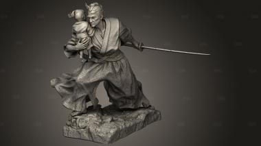 Одинокий Волк,Самурайский Младенец И Меч 3d stl модель для ЧПУ