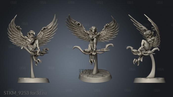 Feather Folk Featherfolk Ranged Fighters flying stl model for CNC