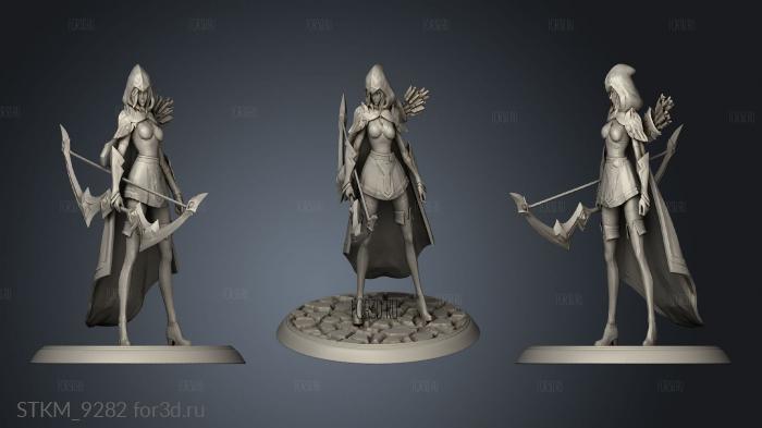 Ashe League Legends stl model for CNC