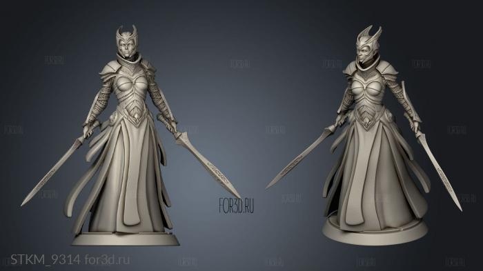 Female Knight stl model for CNC