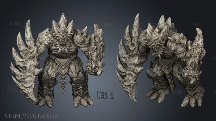 Caves Despair Lava Golem stl model for CNC