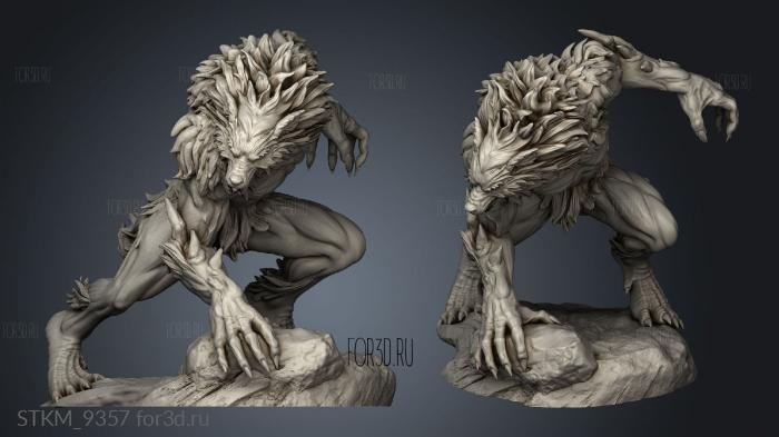 Caves Despair Werewolf Brute Fighting stl model for CNC