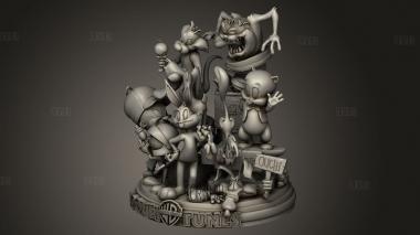 Тарчизио Калеаро Диорама Looney Tunes Наковальня 3d stl модель для ЧПУ