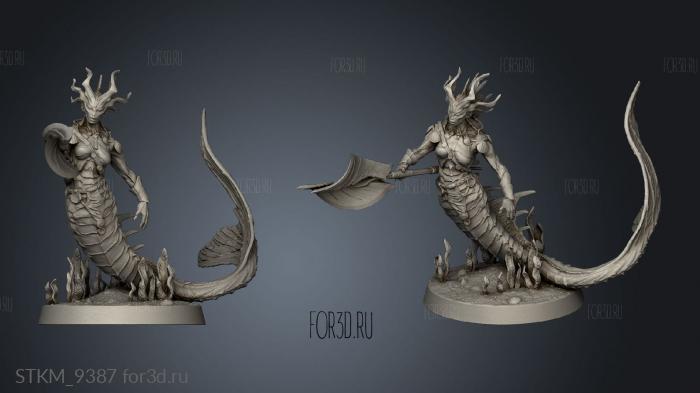 Abyssal Serpent stl model for CNC