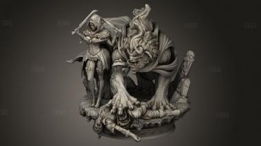 Красавица и чудовище 3d stl модель для ЧПУ