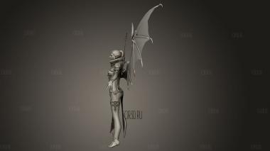 Девушка-вампир с белой кожей 3d stl модель для ЧПУ