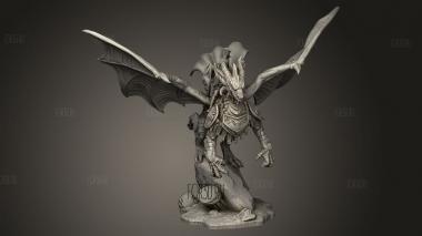 Фантастический Священный рыцарь -дракон Страж штормового дракона 3d stl модель для ЧПУ