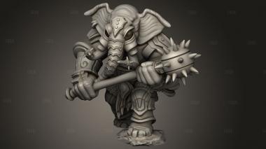 Воин-Слон 3d stl модель для ЧПУ