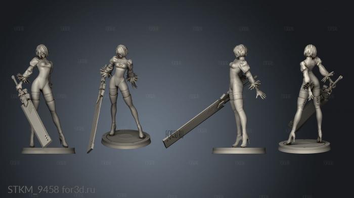 White Nier nier traje blanco stl model for CNC