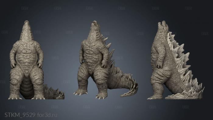 Godzilla stl model for CNC