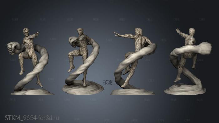 Green Lantern stl model for CNC