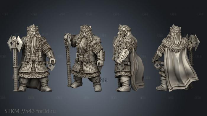 Dwarven King stl model for CNC