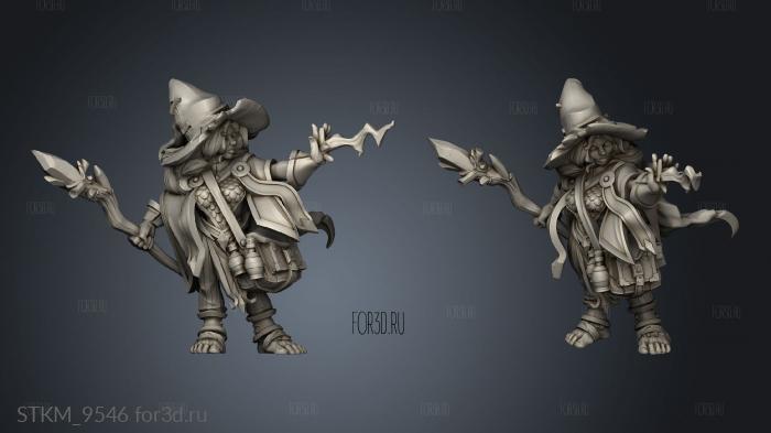 Halflings halfling wizard spell stl model for CNC