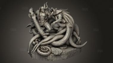 Хеллбой Сражается с Хеллбоем 3d stl модель для ЧПУ