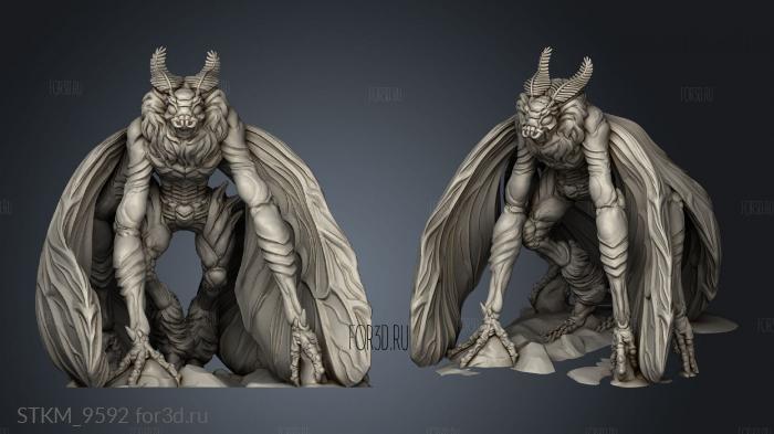 Mothman stl model for CNC