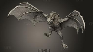 Ужасная Летучая Мышь 3d stl модель для ЧПУ