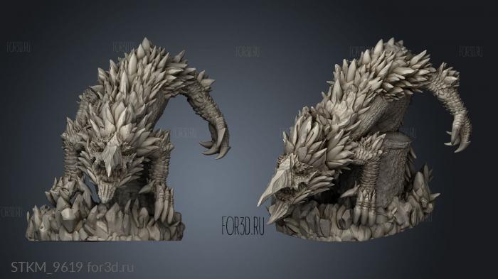 Draconic Tribes Frost Jormunhogr Back stl model for CNC