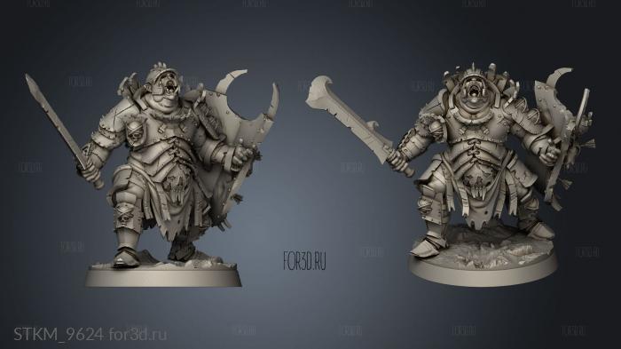 Orc Warband Berserker stl model for CNC