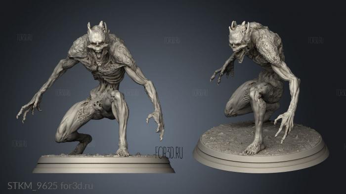 Ghoul Standing Stand stl model for CNC