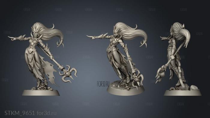 Dark Elves Elf Sorceress stl model for CNC