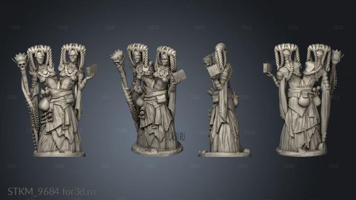 Conjoined Necro Mage stl model for CNC