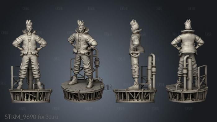 David Cyberpunk stl model for CNC