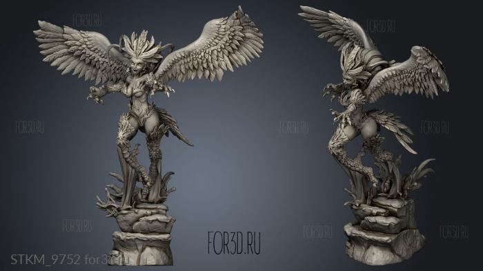 Monster Harpie Shyla stl model for CNC