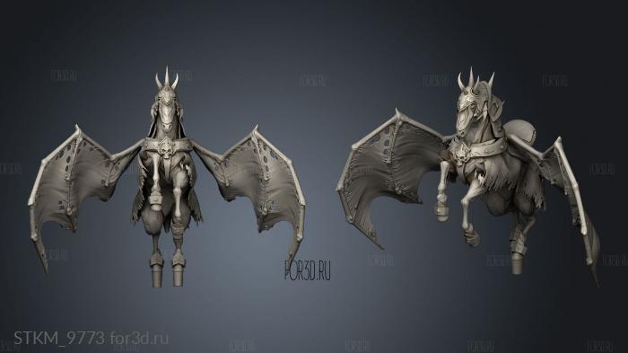 Lich Horse queen Invisible Back stl model for CNC