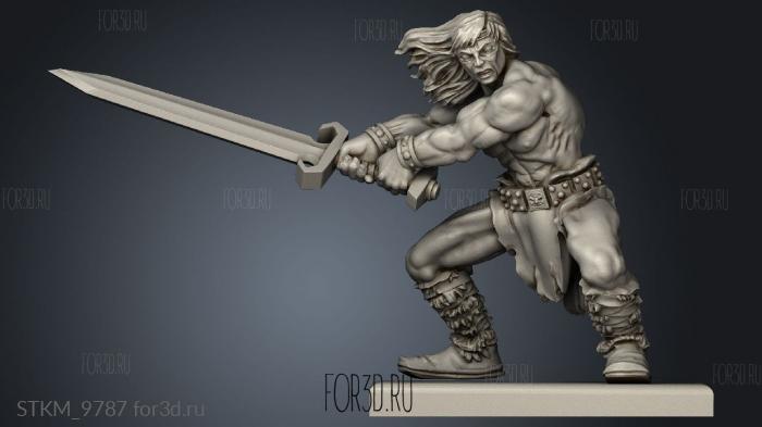 Fantasy Hero Barbarian stl model for CNC