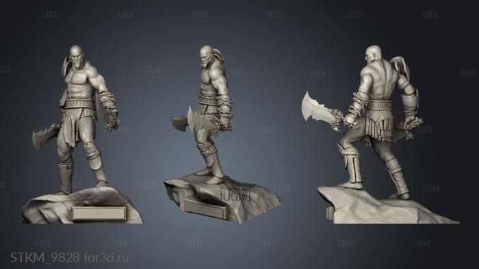 God War Kratos stl model for CNC