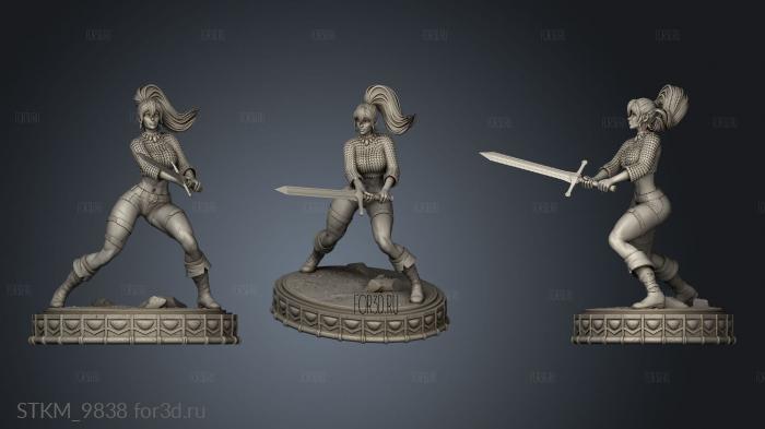 Red Sonja cut stl model for CNC