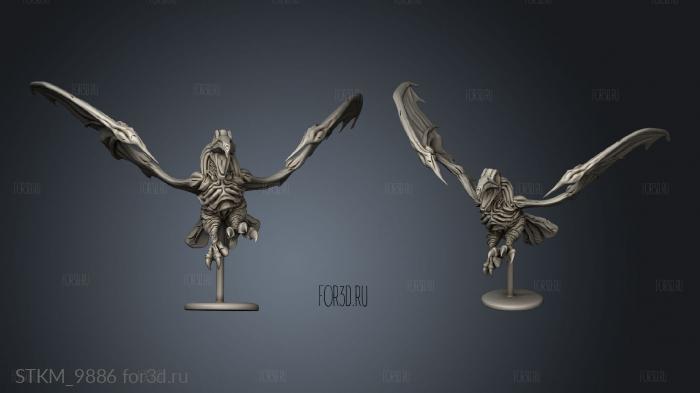 Ruins Madness Shantak Flying stl model for CNC