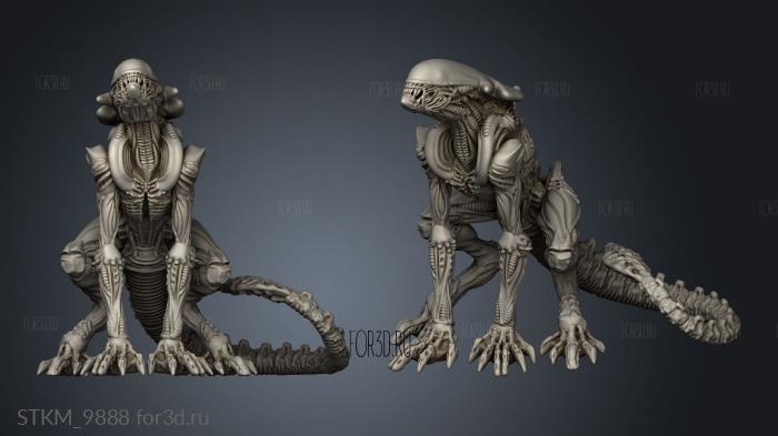 Sci Fi CHEETAH ALIEN stl model for CNC