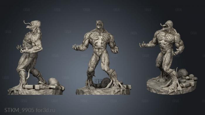 Venom statue stl model for CNC