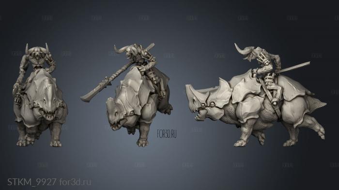 Legion Fire mounted on beast stl model for CNC