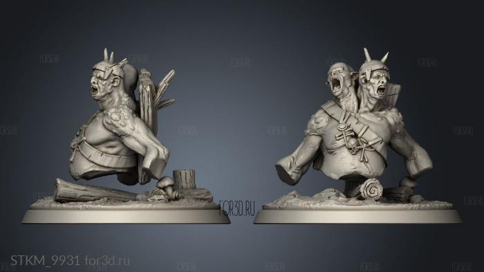 Mad Mage Experiments Enemies Ettin stl model for CNC