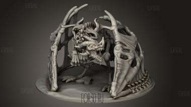 Скелет Дракона 3d stl модель для ЧПУ