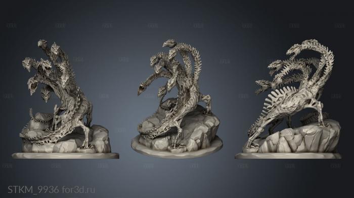 Skeletal Hydra stl model for CNC