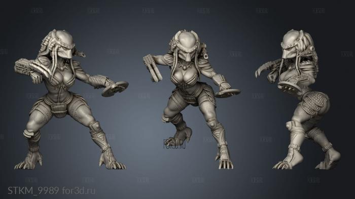 Aliens vs SKULL Hunters BAMBINI VIXEN PLATO HUNTER stl model for CNC