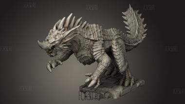 Монстр Синий Страж Дрейк Атакует 3d stl модель для ЧПУ
