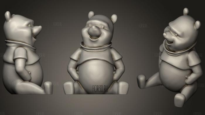 Winnie The Pooh Hd ( No Supports ) 3d stl for CNC