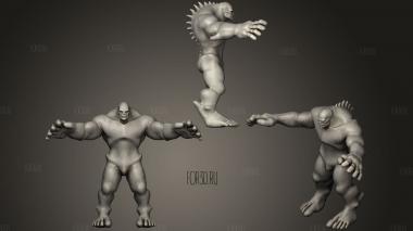 Abomination Hulk (Low Poly) stl model for CNC