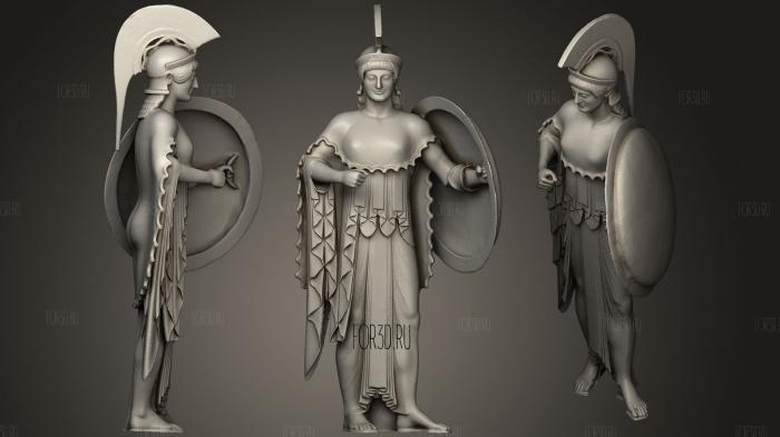 Athena From The Western Pediment 3d stl for CNC