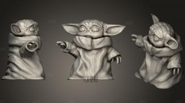 Baby Yoda   Multi Color stl model for CNC
