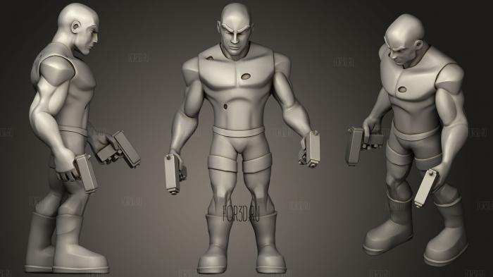 Bloodshot   Stylized 3d stl for CNC