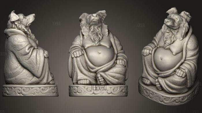 Border Collie Buddha (Canine Collection) 3d stl for CNC