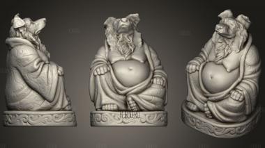 Border Collie Buddha (Canine Collection) stl model for CNC